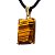 Colar Olho de Tigre Facetado Manual Garra Dourado - Imagem 3