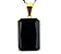 Colar Ônix Preto Facetado Manual Garra Dourado - Imagem 1