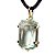 Colar Obsidiana Verde Facetado Manual Garra Dourado - Imagem 5