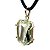 Colar Obsidiana Verde Facetado Manual Garra Dourado - Imagem 3