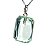 01 Pingente Nlux Retangulo Facetado Obsidiana Verde Manual Prata 950 Pino - Imagem 3