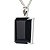 01 Pingente Nlux Retangulo Facetado Obsidiana Negra Prata 950 na Garra - Imagem 3