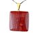 Colar Quadrado Liso Dolomita Vermelho Pino Dourado - Imagem 1
