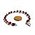 Pulseira Corrente Ágata Cornalina Natural Rolada Prateado - Imagem 5