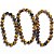 Pulseira Pedra Olho de Tigre Fio de Silicone Bolinha 8mm - Imagem 3