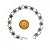Pulseira Margarida Apatita Azul Natural Prateado Pedra - Imagem 5