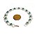 Pulseira Margarida Apatita Azul Natural Prateado Pedra - Imagem 3