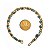 Pulseira Corrente Apatita Azul Natural Dourado Pedra - Imagem 7