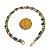 Pulseira Corrente Apatita Azul Natural Dourado Pedra - Imagem 3