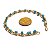 Pulseira Corrente Apatita Azul Natural Dourado Pedra - Imagem 5