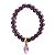 Pulseira Bolinha Ametista Berloque Navete Pedra Natural - Imagem 5