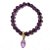 Pulseira Bolinha Ametista Berloque Navete Pedra Natural - Imagem 3