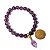 Pulseira Bolinha Ametista Berloque Navete Pedra Natural - Imagem 6