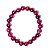 Pulseira Bolinha 8mm Pedra Olho de Tigre Rosa Fio Silicone - Imagem 3