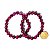 Pulseira Bolinha 8mm Pedra Olho de Tigre Rosa Fio Silicone - Imagem 5