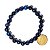 Pulseira Bolinha Pedra Olho de Tigre Azul 8mm Fio Silicone - Imagem 4