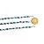 Pulseira Corrente Pedra Apatita Azul Natural Prateado - Imagem 9