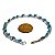 Pulseira Corrente Pedra Apatita Azul Natural Prateado - Imagem 3
