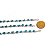 Pulseira Corrente Pedra Apatita Azul Natural Prateado - Imagem 7