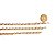 Pulseira Corrente Pedra Quartzo Rosa Colada Natural Dourado - Imagem 8