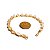 Pulseira Corrente Pedra Quartzo Rosa Colada Natural Dourado - Imagem 3