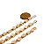 Pulseira Corrente Pedra Quartzo Rosa Colada Natural Dourado - Imagem 9