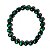 Pulseira Bola Pedra Olho de Tigre Verde 8mm Rolada Silicone - Imagem 3