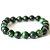 Pulseira Bola Pedra Olho de Tigre Verde 8mm Rolada Silicone - Imagem 2