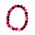 Pulseira Bolinha Pedra Agata Rosa 8mm Rolada Fio Silicone - Imagem 5