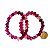 Pulseira Bolinha Pedra Agata Rosa 8mm Rolada Fio Silicone - Imagem 6