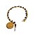 Pulseira Corrente Pedra Hematita Colada Montagem Dourada - Imagem 3