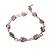 Pulseira Pedra Ágata Lilás Na Gaiola Dourado - Imagem 3