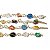 Pulseira Pedras Mistas Na Gaiola Com Montagem Dourado - Imagem 8