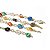 Pulseira Pedras Mistas Na Gaiola Com Montagem Dourado - Imagem 7