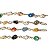 Pulseira Pedras Mistas Na Gaiola Com Montagem Dourado - Imagem 9