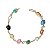 Pulseira Pedras Mistas Na Gaiola Com Montagem Dourado - Imagem 3