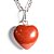 Colar NLux Jaspe Vermelho Coração Prata 950 Dia dos Namorados - Imagem 1