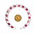Pulseira Margarida Pedra Agata Rosa Natural Rolada Prateado - Imagem 3