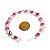 Pulseira Margarida Pedra Agata Rosa Natural Rolada Prateado - Imagem 5