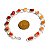 Pulseira Margarida Agata Cornalina Natural Rolada Prateado - Imagem 5