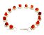Pulseira Margarida Agata Cornalina Natural Rolada Prateado - Imagem 1