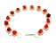 Pulseira Margarida Agata Cornalina Natural Rolada Prateado - Imagem 4