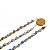 Pulseira Corrente Quartzo Azul Pedra Natural Dourado - Imagem 7