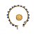 Pulseira Corrente Quartzo Azul Pedra Natural Dourado - Imagem 5