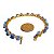 Pulseira Corrente Quartzo Azul Pedra Natural Dourado - Imagem 4
