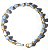 Pulseira Corrente Quartzo Azul Pedra Natural Dourado - Imagem 1