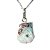 01 Pingente Nlux Pedrinha Larimar Fatiado Natural 10 a 15mm Pino Prata 950 - Imagem 3