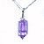 01 Pingente Nlux Pontinha Micro Ametista Prata 950 15mm - Imagem 5
