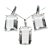 Nlux Conjunto Colar E Brinco Gema Cristal Facetado Prata 950 - Imagem 1