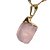 Colar Pedra Rolada Quartzo Rosa Envolto Dourado - Imagem 1